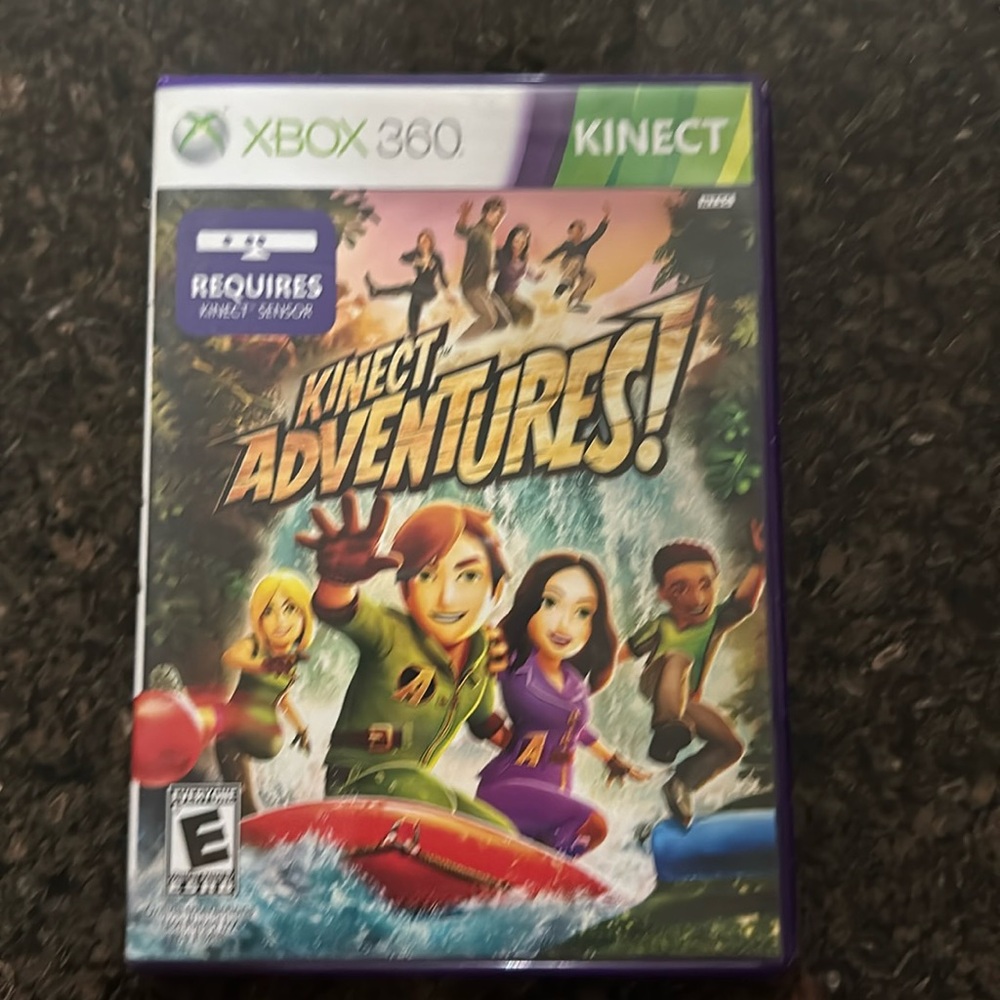 Xbox 360 Kinect Adventures rated E for everyone.
